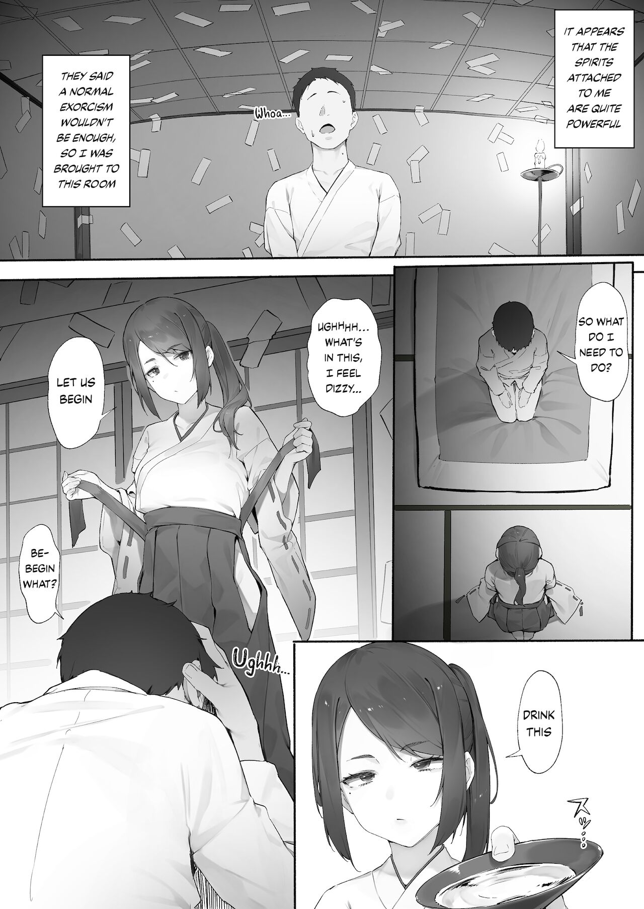 Shinrei Spot ni Ittara Yabbai no ga Tsuita node Nekosogi Suidashite Morau  | Uprooting evil spirits at a shrine / Part1 page 4 full