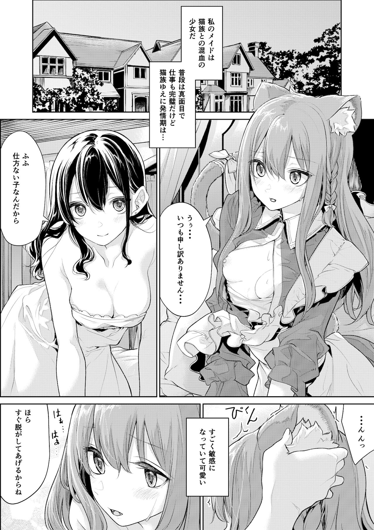 Hatsujouki no Nekomimi Maid-san to Ojou-sama page 2 full