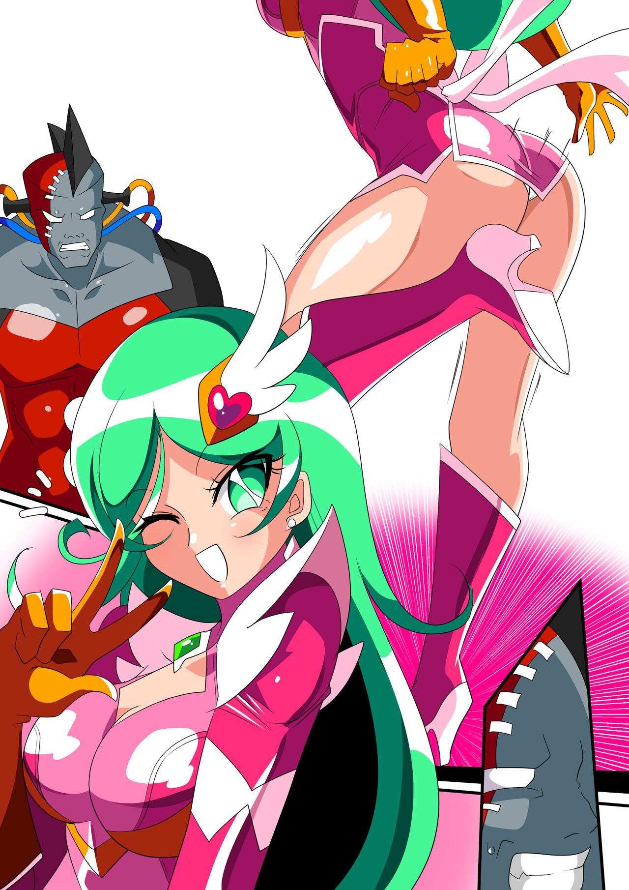 Psycho Lady Meteor VS Dr. Franken Part. A page 9 full