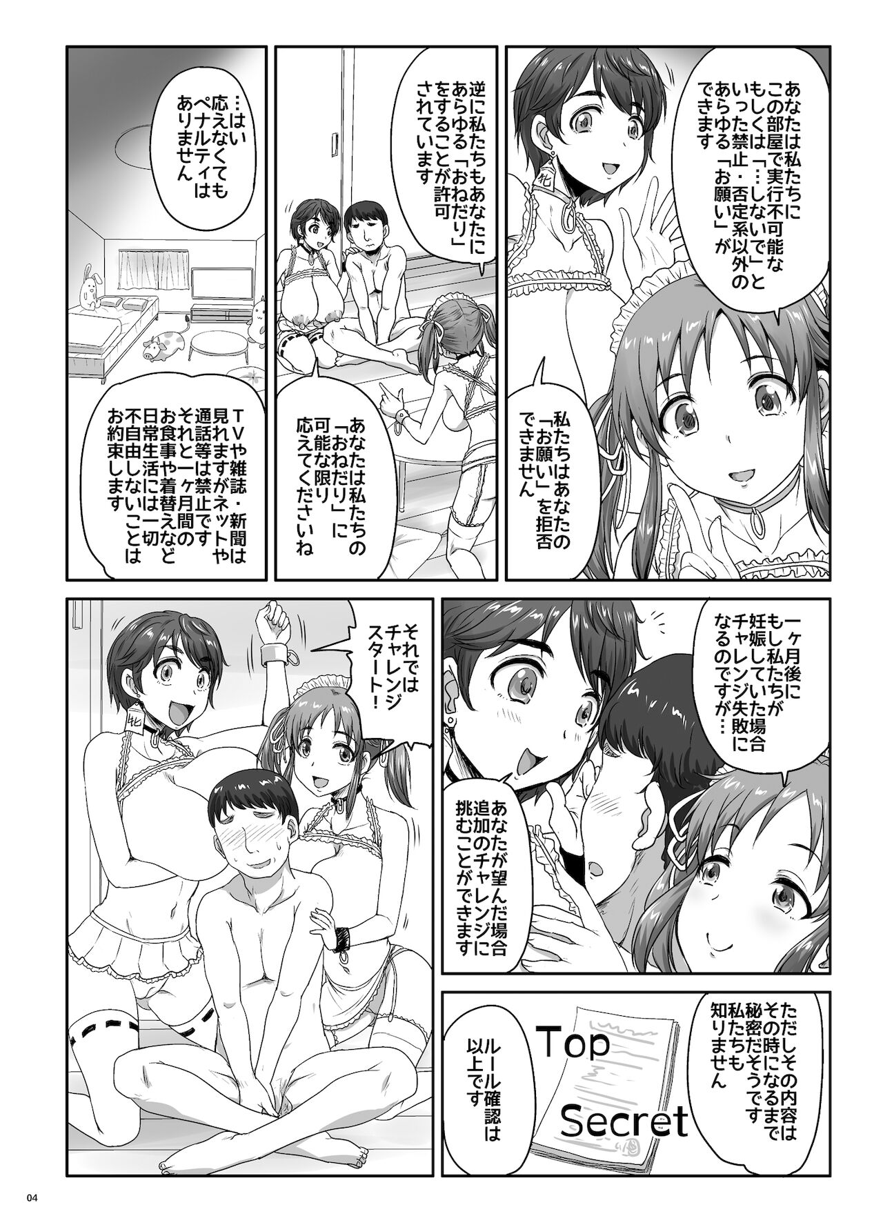 Shizuku to Airi no 1-kagetsu Dousei Challenge!! page 4 full