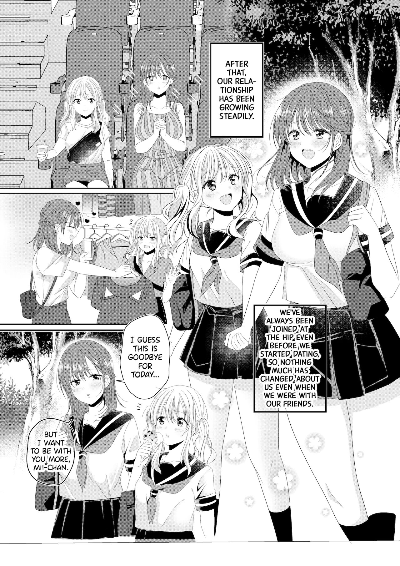 Osananajimi wa Nikushoku-kei!? Kyou kara Shinchousa Yuri-ple | My Childhood Friend's a Go-Getter!? Our Height Gap Yuri Couple Story page 4 full