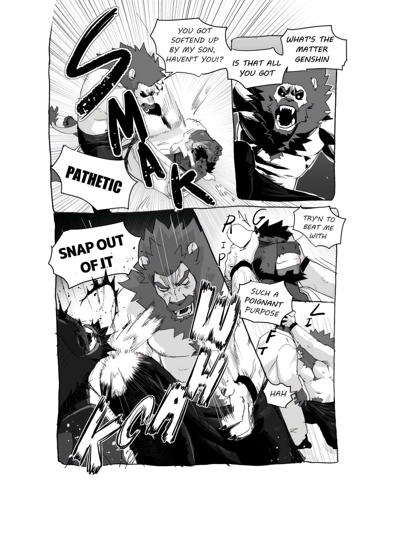 Bear Hug Battle  - Love vs Blood page 5 full