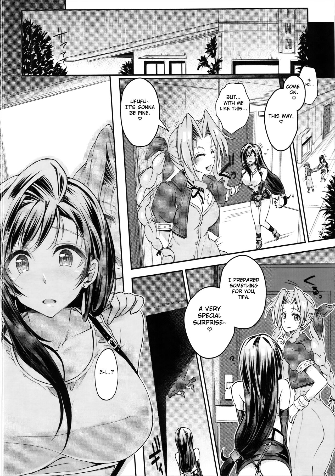Futanari Doutei Tifa Yon - Yuuwaku- Inran Mesuchinpo Kairaku Ochi page 9 full