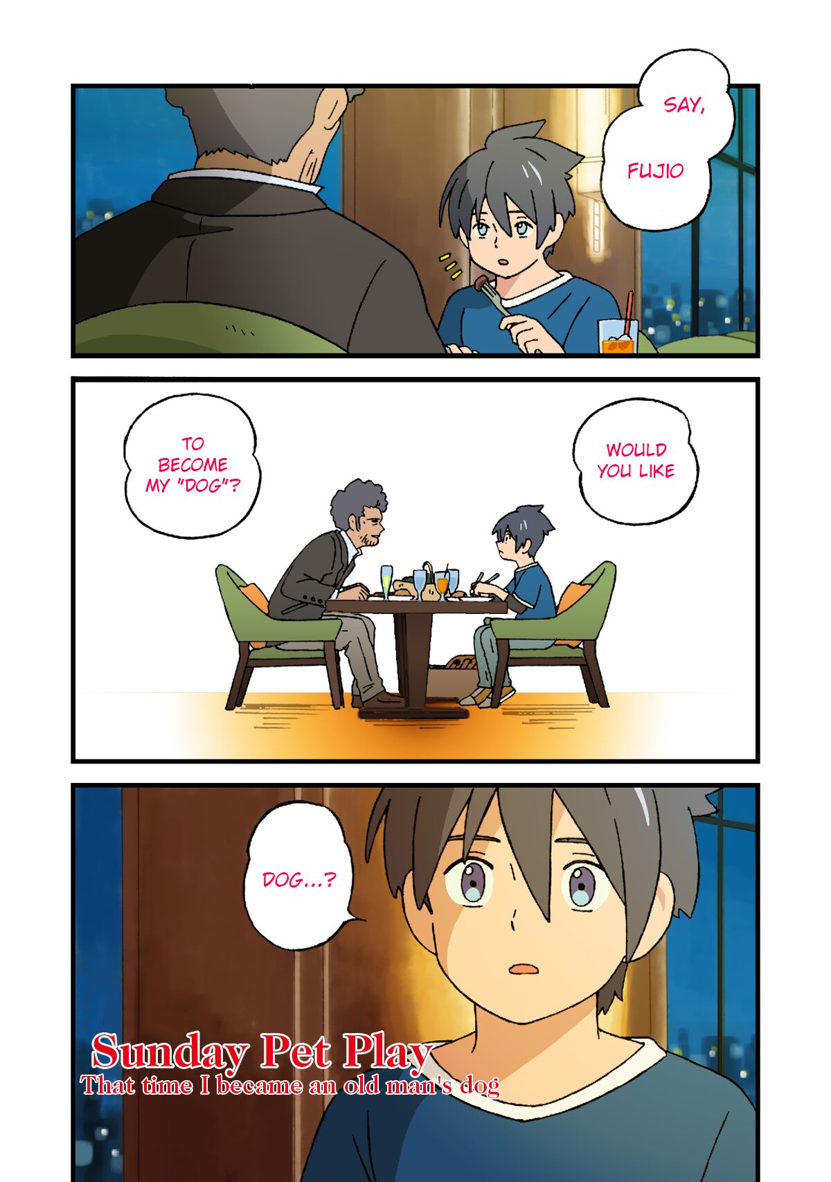 Nichiyoubi no Kemono ~Boku wa Ojisan no Inu ni Naru~ | Sunday Pet Play That time I became an old man's dog page 3 full