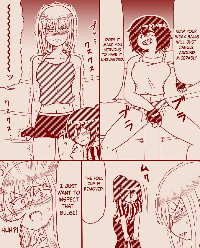 A futanari girl gets her balls hurt during body check page 3 full