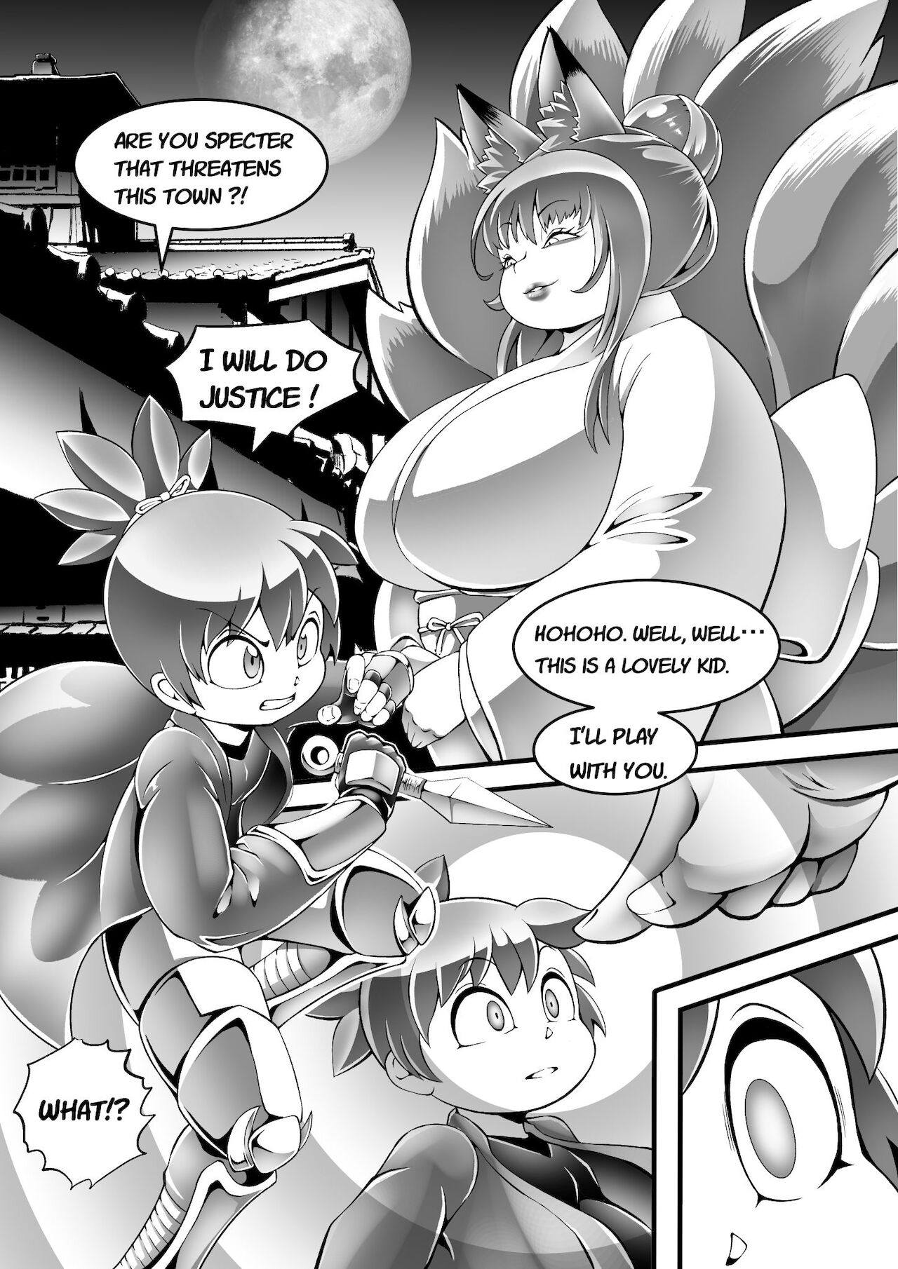Boy Ninja who loses immediately to the nine-tail fox page 1 full