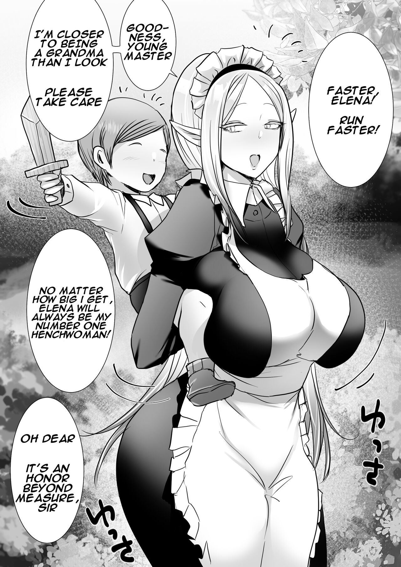 Elf Maid to Botchan no Seichou | The Elf Maid And The Little Boy Growing Up page 1 full