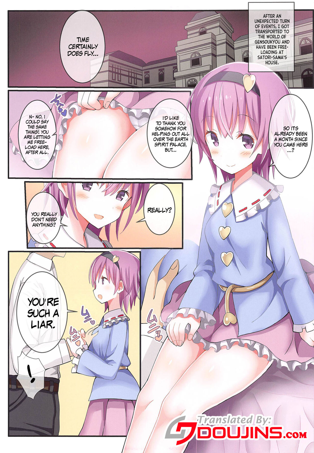 Satori-sama no Heya ni Isourou Sasete Morattara… | Sleeping Together In Satori-sama's Room... page 3 full