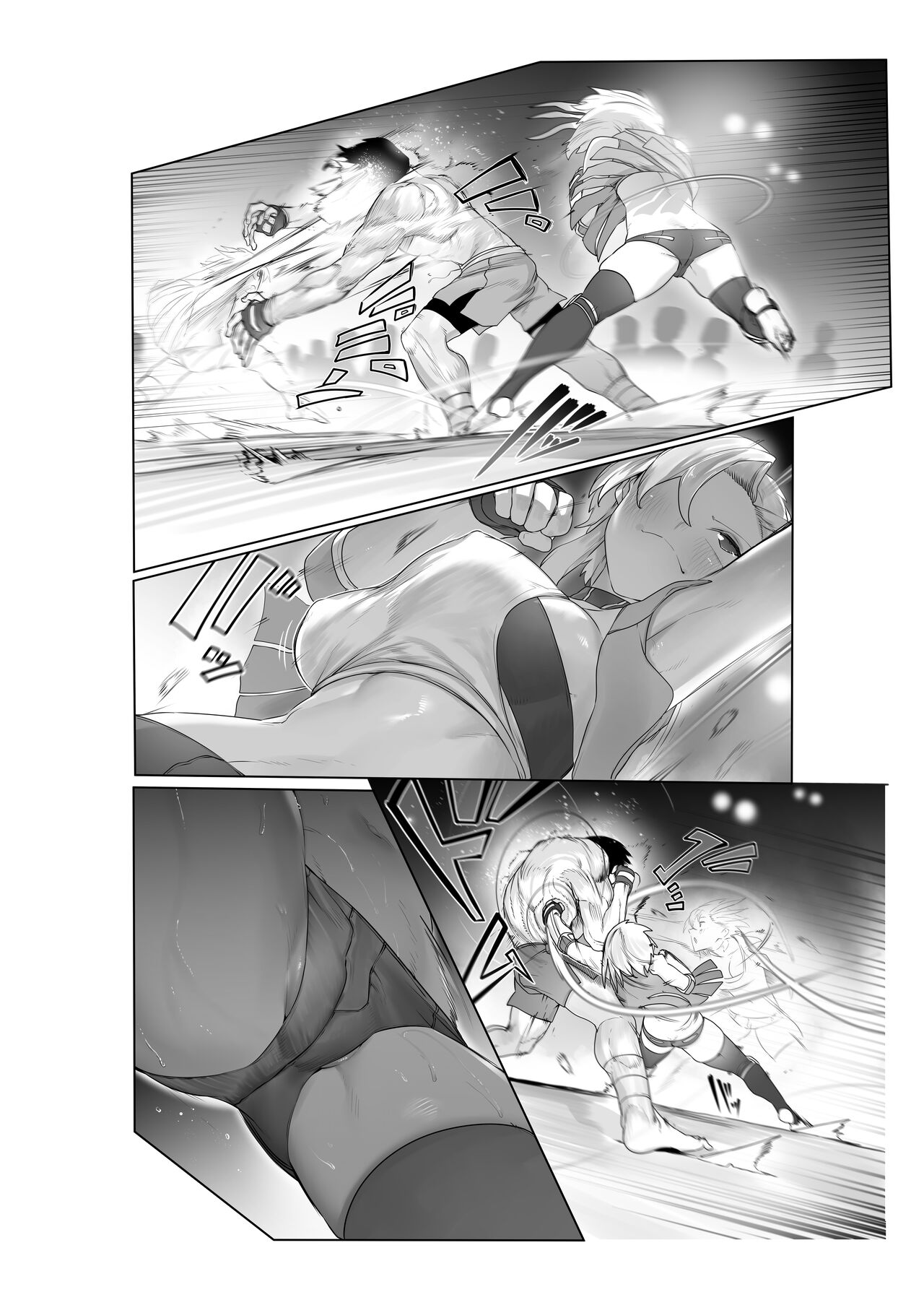 Kakutou Rape -Saikyou Shoujo Touka ga Okasareta Hi- | Battle Rape -Touka the Undefeated's Day of Humiliation- page 9 full