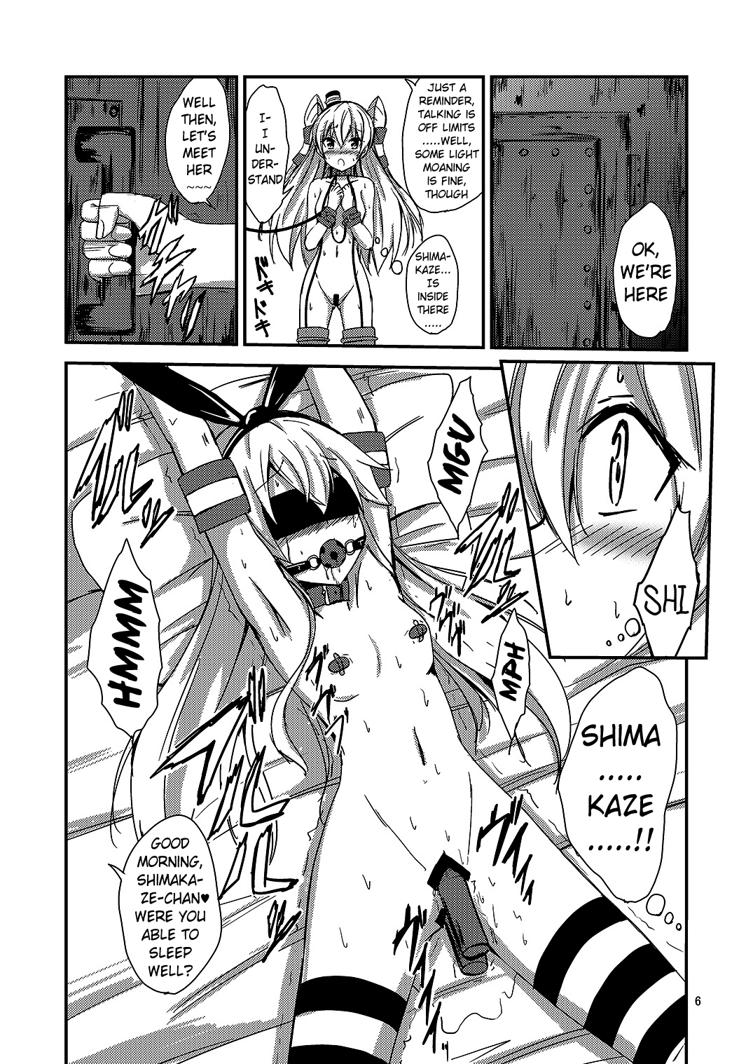 Kuubo Wo-Kyuu-chan no Amatsukaze Yuri Dorei Choukyou ~Mekakushi Shimakaze Choukyou Hen~ | Standard Carrier Wo-Class's Amatsukaze Yuri Slave Training ~Blindfolded Shimakaze Training~ page 7 full