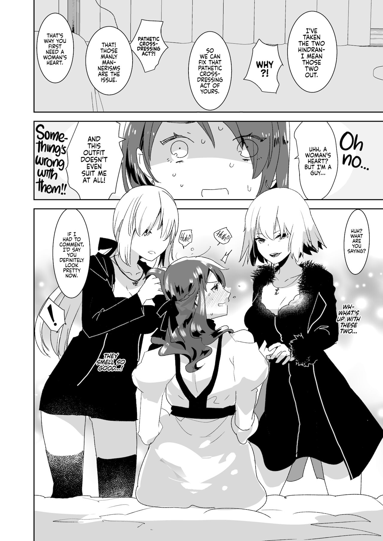 Futanari Alter-tachi ni Josou Shita Ore ga Okasareru Hanashi | Crossdressing and Getting Fucked by Futanari Alters to Learn the Pleasures of Being a Woman page 5 full