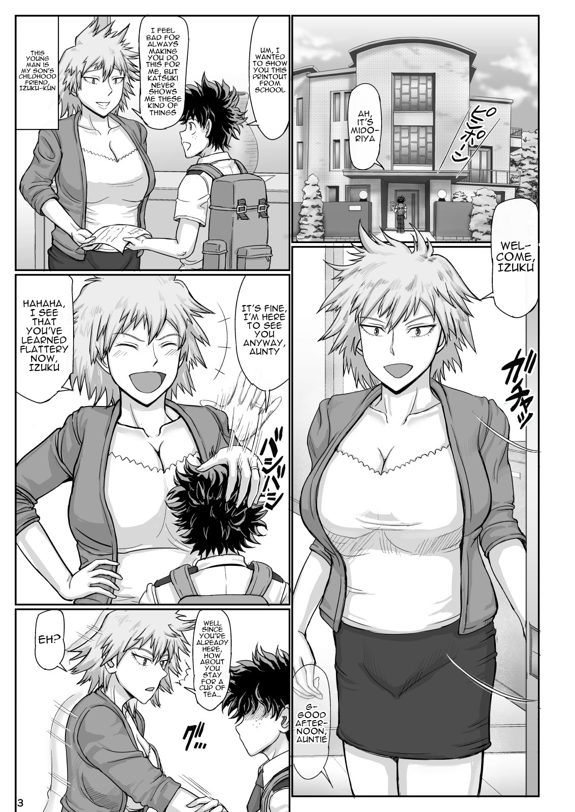 Uwakinhaha Bakugou-mama wa Kyou mo Wakai Ko to Gachihame Sex Shiteimasu. | Cheating Mama - Once Again Today Mama Bakugou Is Having Sex With a Young Guy page 4 full