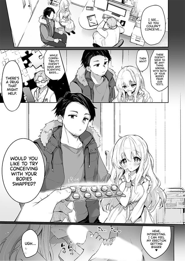 Irekawari Fuufu Gyakuten! Tanetsuke Sex | Body Swapped Husband and Wife Baby-Making Sex! page 1 full