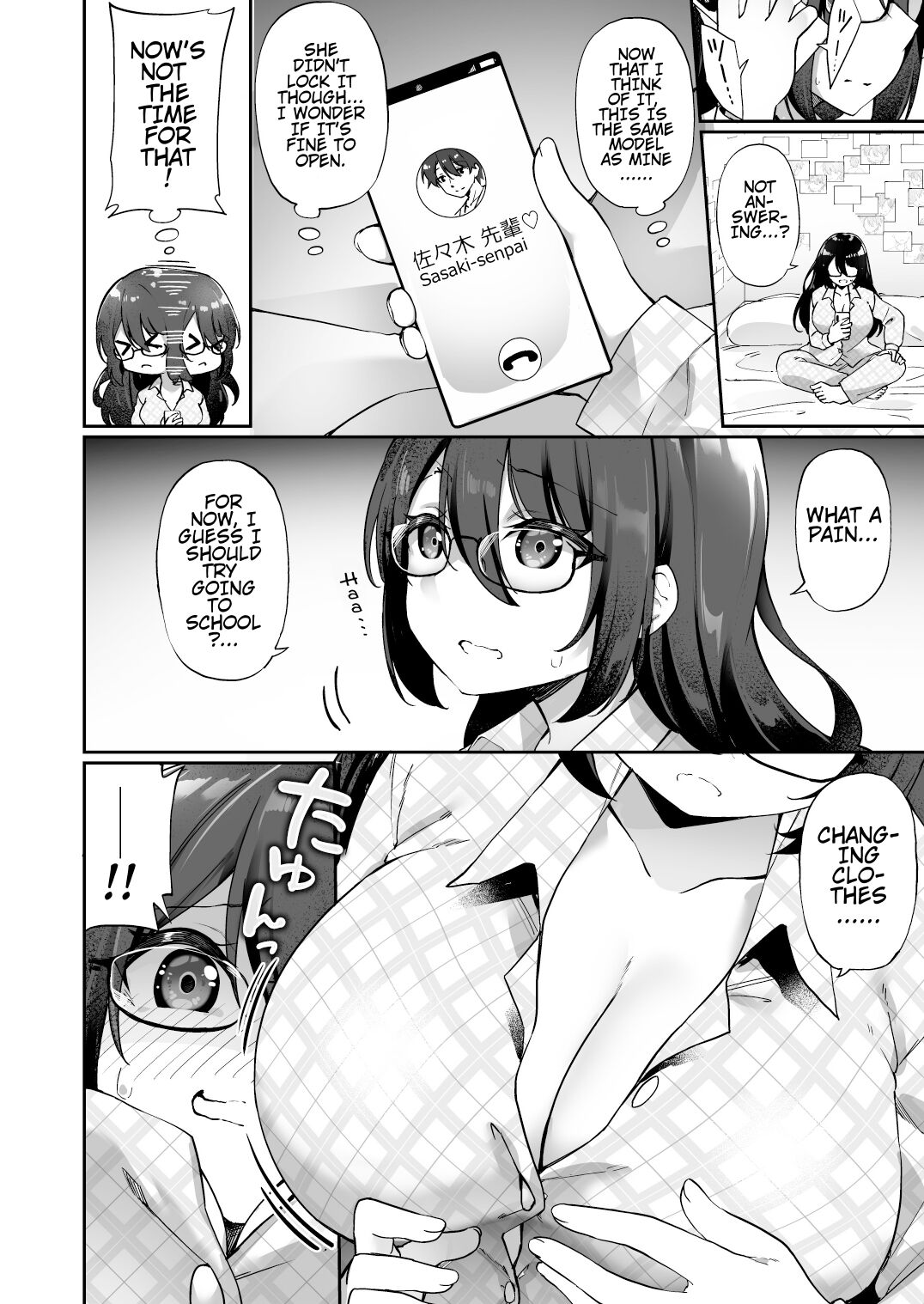 I Switched Bodies with my Large-Breasted Yandere Junior Who is Aroused Just by Hearing the Sound of My Voice! page 7 full