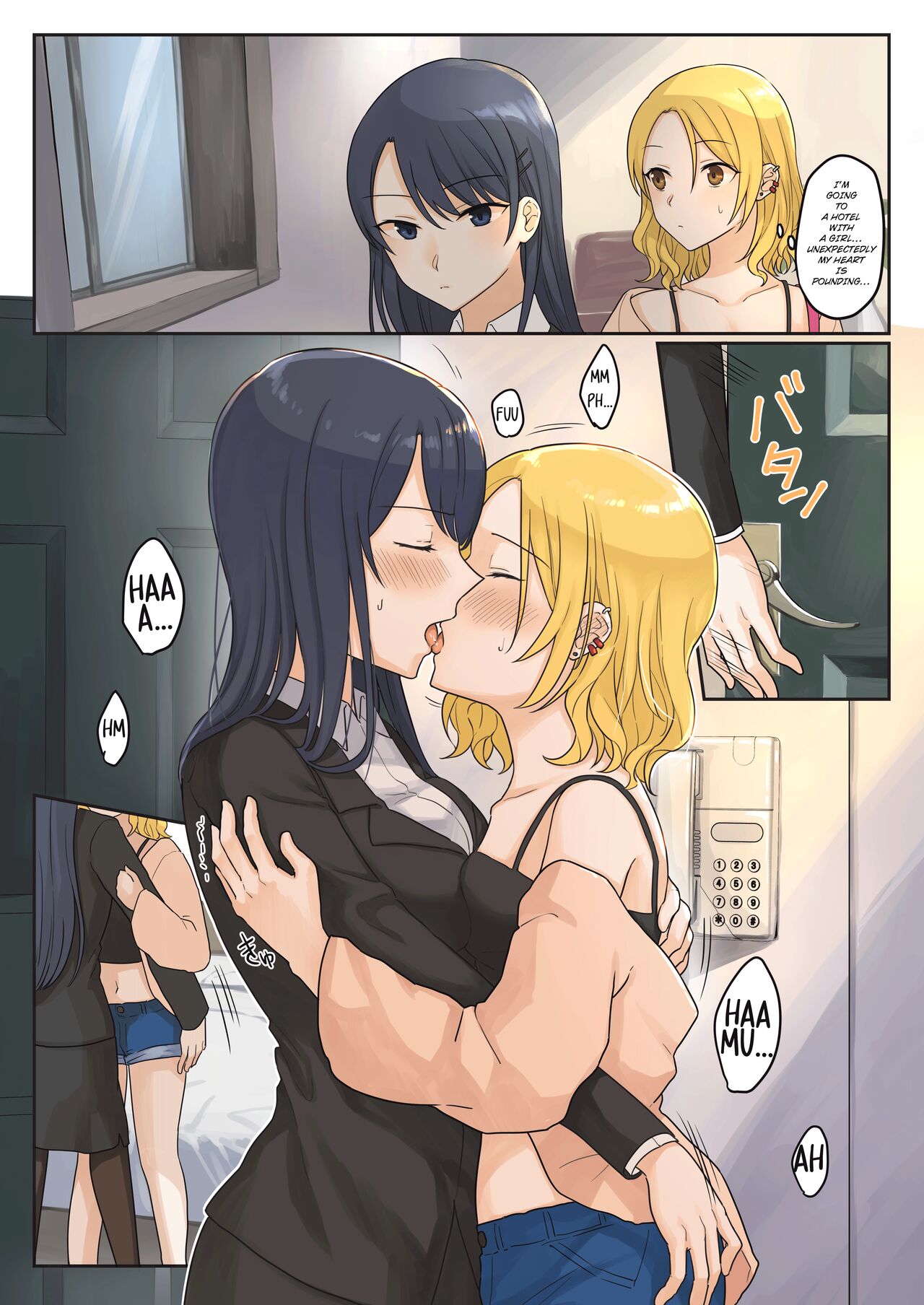 1RT de Nakawarui Nonke Joshi-tachi ga 1-byou Kiss suru Series - Sex suru no!? page 2 full