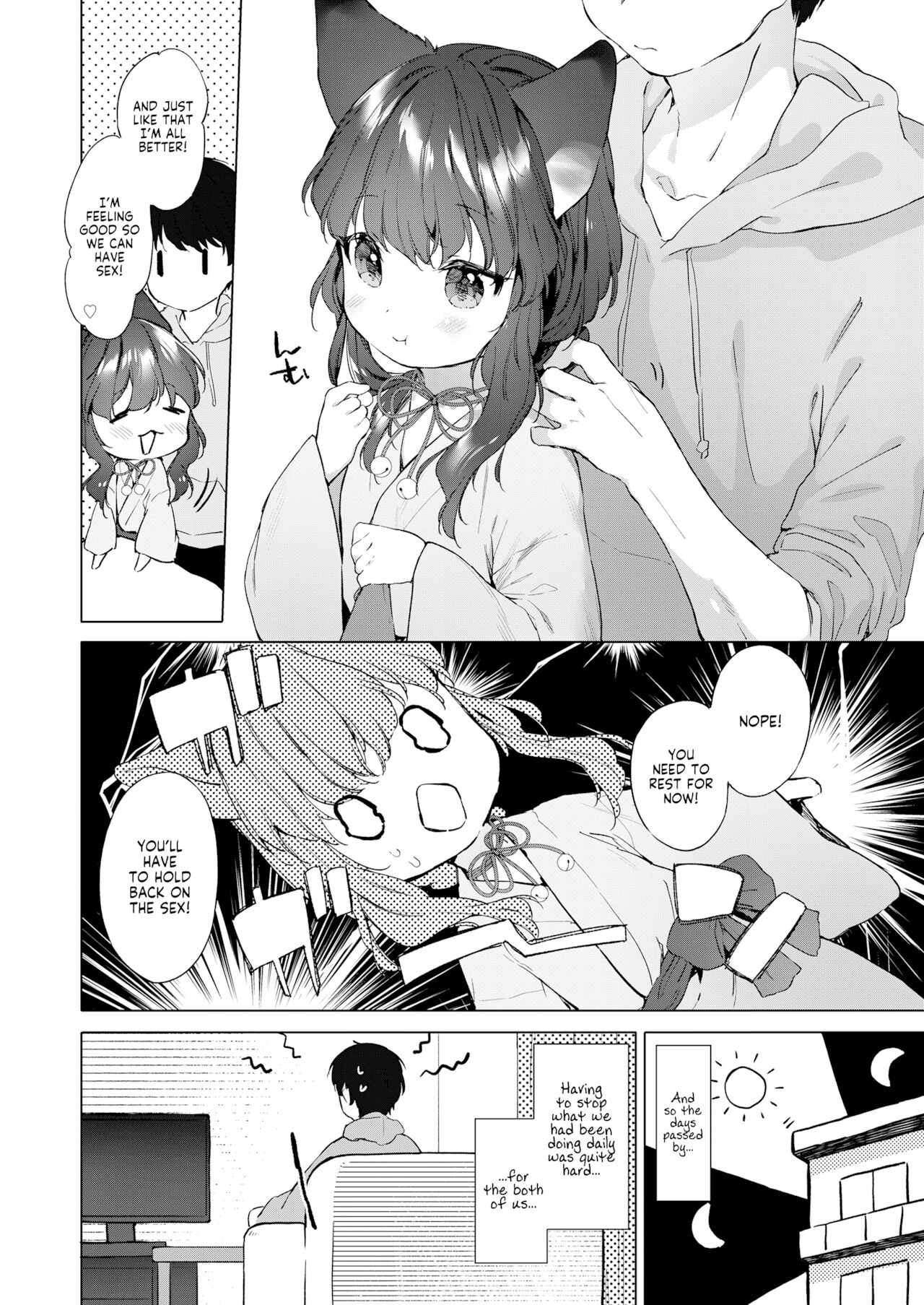 Yowai 200 Chai Okitsune-chan to Oshidori Fuufu Seikatsu. Dai 2 Wa | 200 Year Old Fox Girl and Her Happily Married Life. Part 2 page 8 full