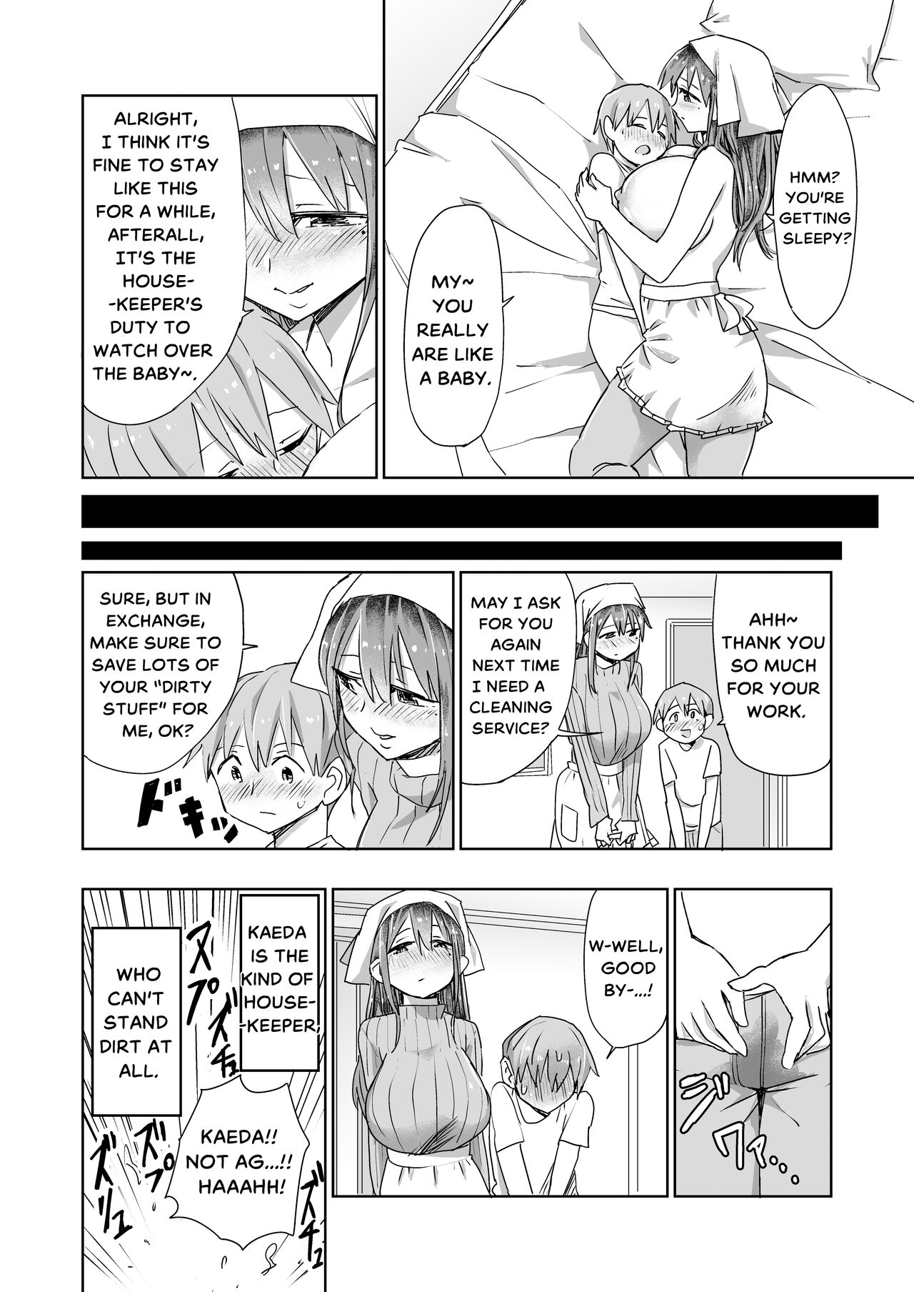 Bakunyuu Kaseifu ni Paizuri Osoji Sarechaimashita | The Big-Titty Housekeeper Cleaned my Soul with a Titfuck! page 10 full