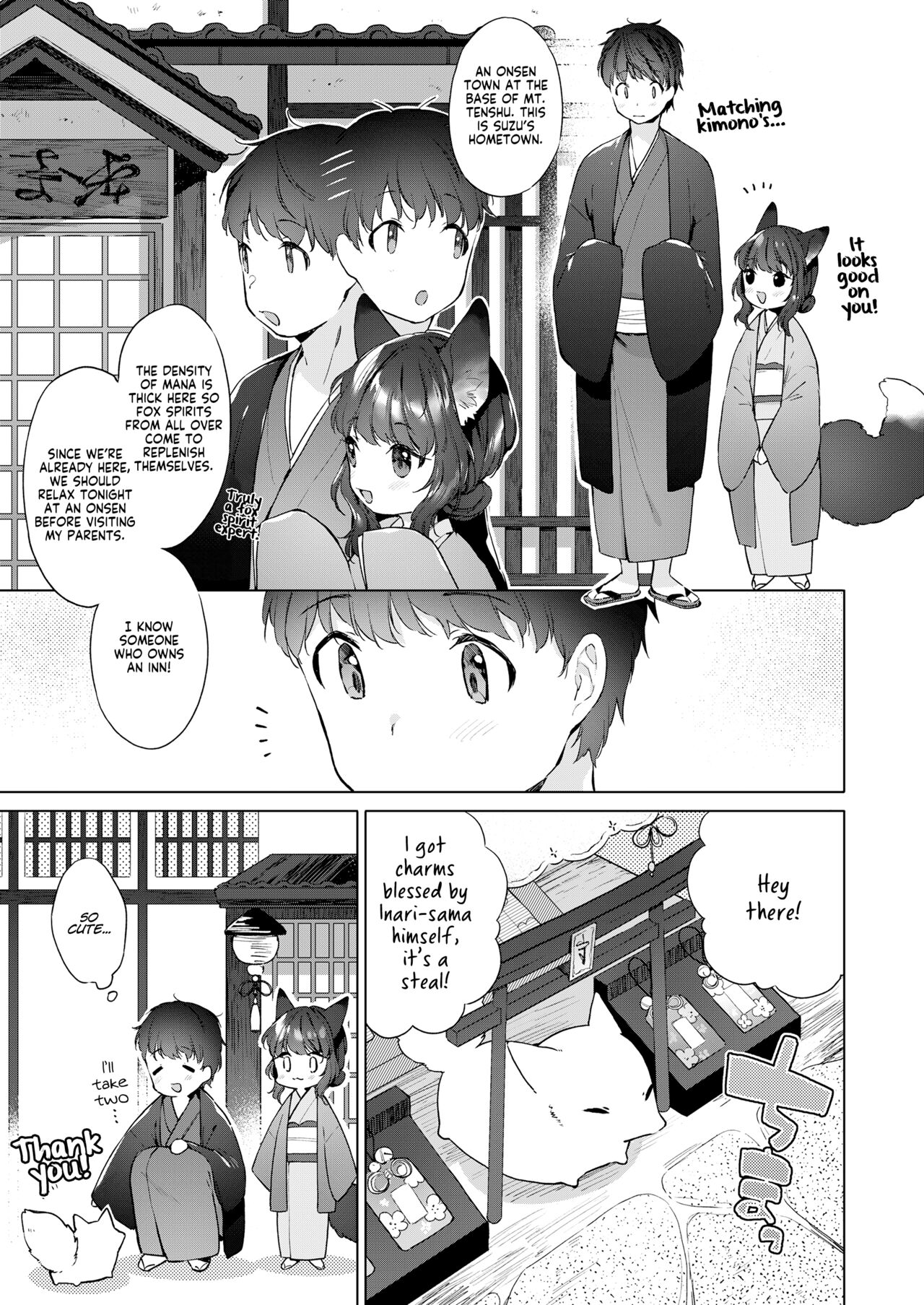 Yowai 200 Chai Okitsune-chan to Oshidori Fuufu Seikatsu. Dai 3 Wa | 200 Year Old Fox Girl and Her Happily Married Life. Part 3 page 3 full