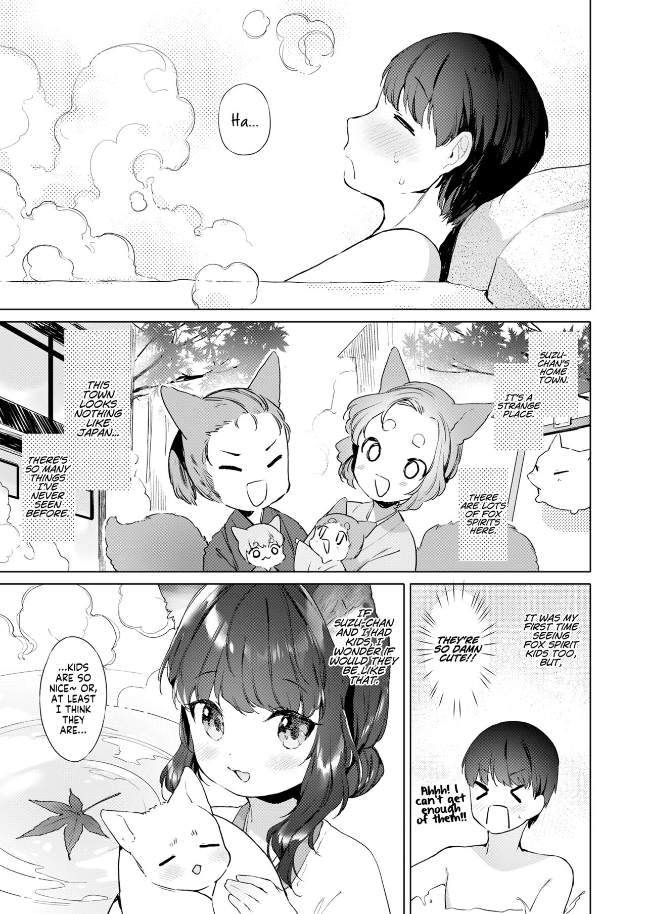 Yowai 200 Chai Okitsune-chan to Oshidori Fuufu Seikatsu. Dai 3 Wa | 200 Year Old Fox Girl and Her Happily Married Life. Part 3 page 7 full