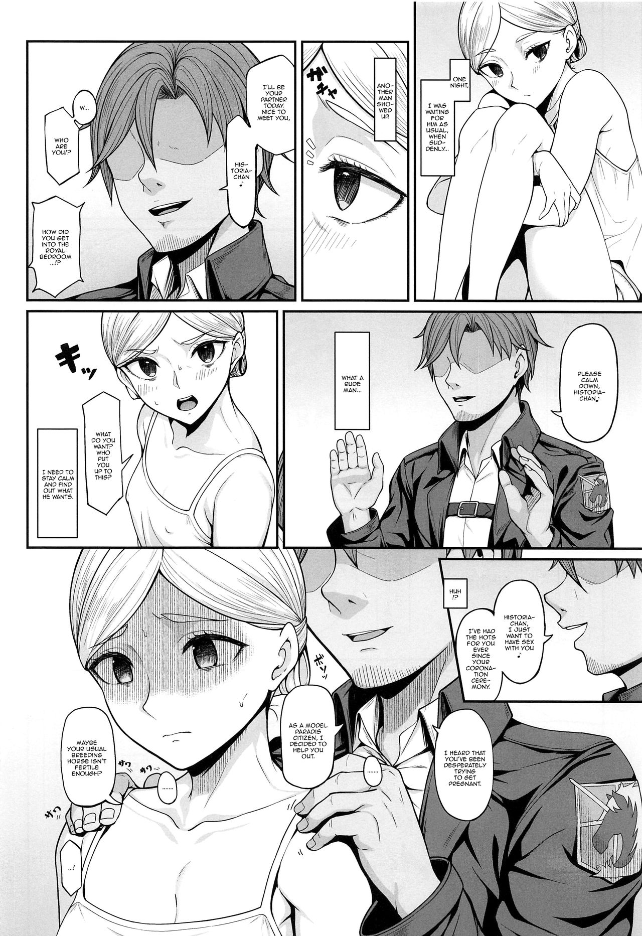 Kairaku Ochi shita Botebara Joou Historia | If Historia Gives Into The Pleasure She'll Become A Pregnant Bellied Queen page 3 full