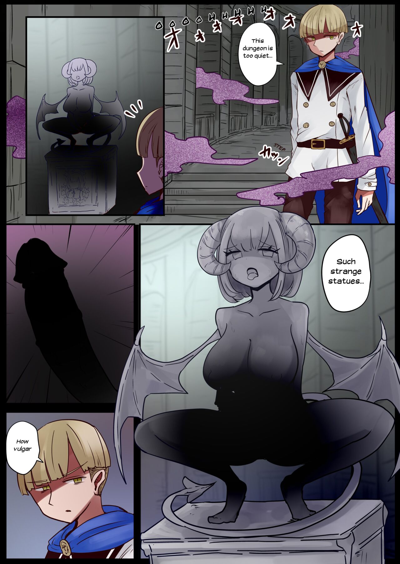 The Hero Who Was Attacked By a Gargoyle and then Turned Into One! page 1 full