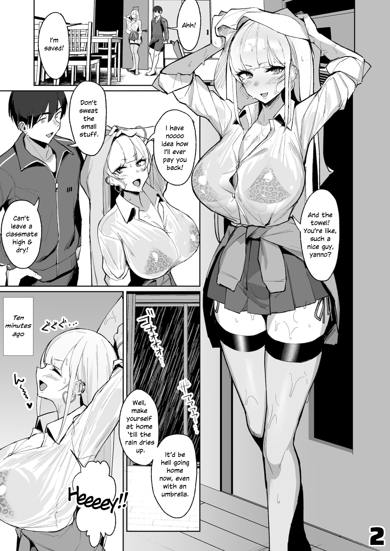 Ecchi na Gal JK to Amayadori Tsuide ni Uwaki Koubi Shichau Yatsu. | Waiting Out the Rain Balls Deep in a Sexy High School Gyaru page 2 full