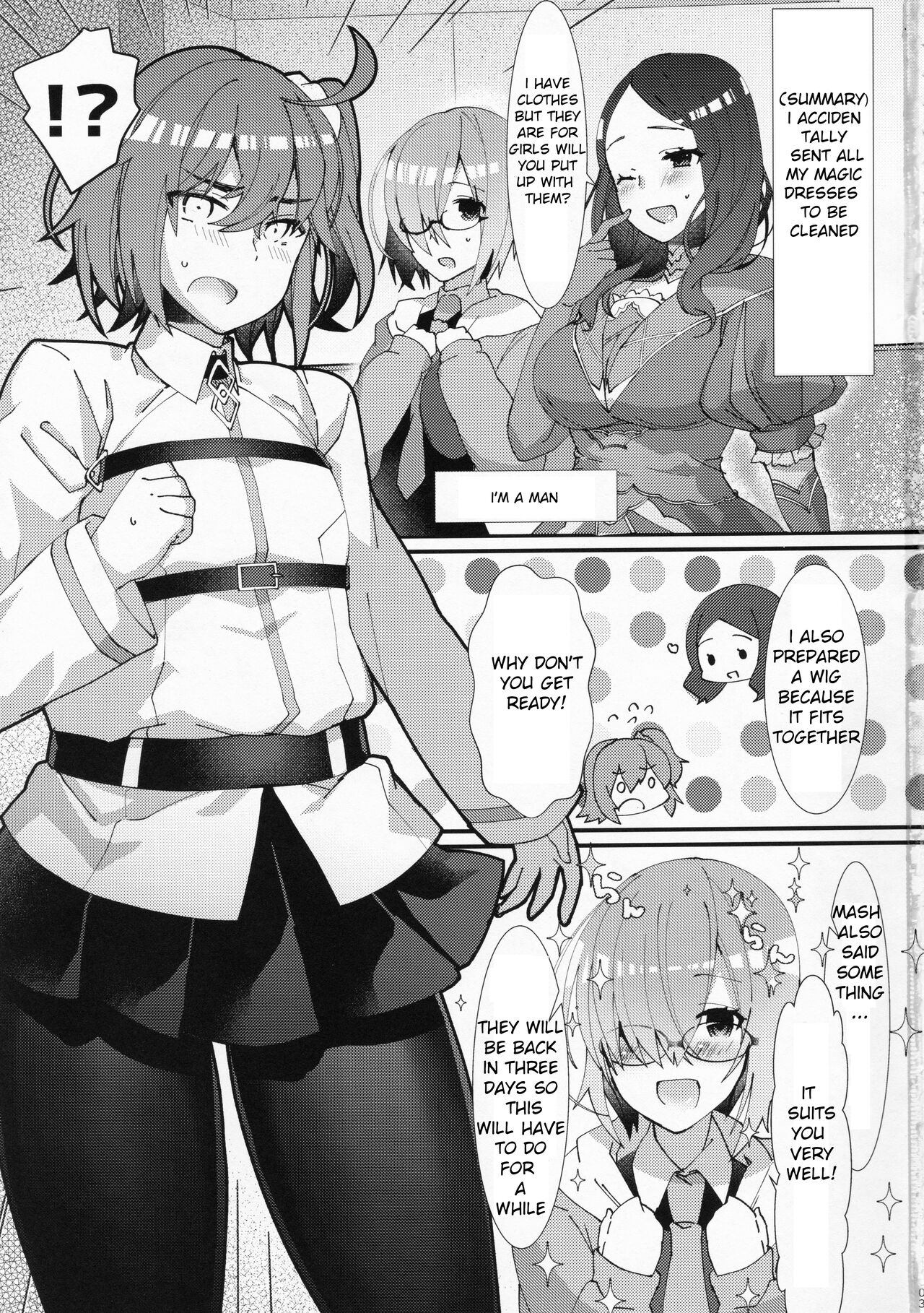 Josou Saserarete Futanari Kouhai Servant ni Onnanoko ni Sarechau Hon page 1 full