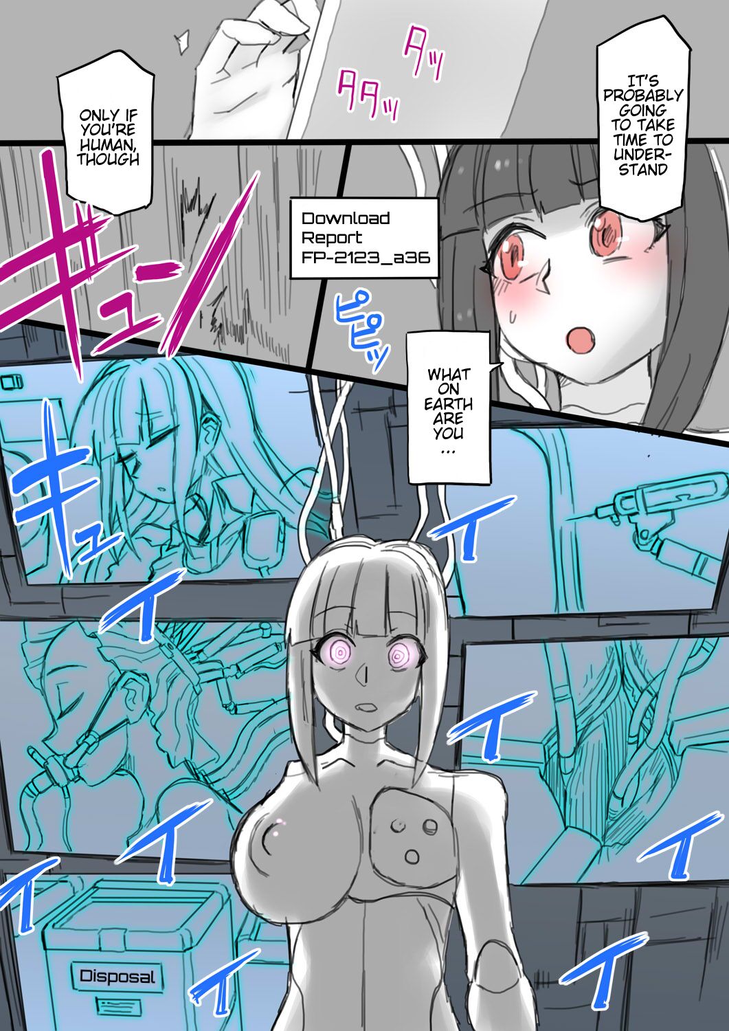 Ottorishita Chohatsu Kurokami no Onna Keisatsukan ga Sexaroid ni Kaizosareru | A Gentle Long Black Haired Female Police Officer is Remodelled into a Sexaroid page 3 full