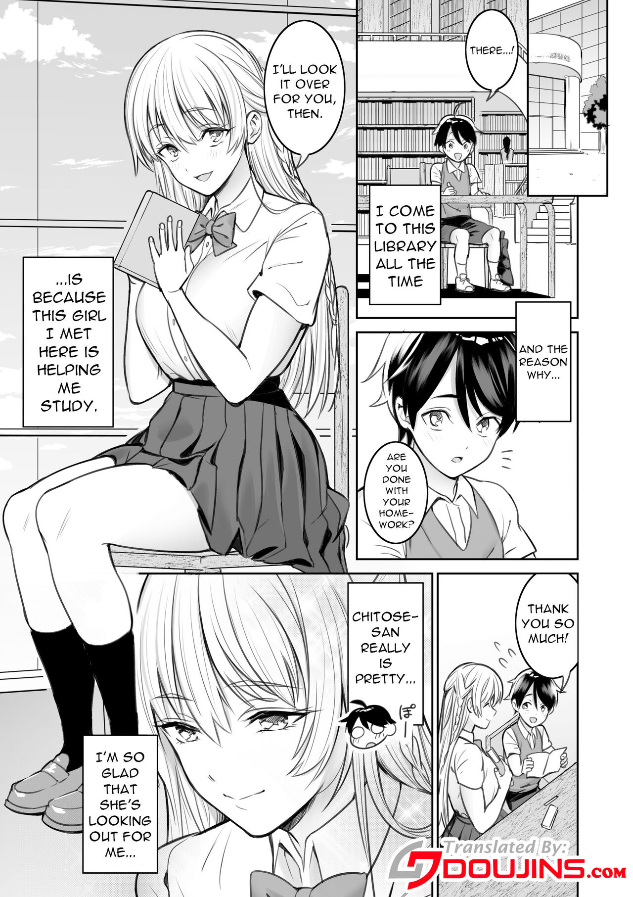 Toshokan de Shiriatta Onee-san ni Ecchina Koto o Sarechau Hanashi | A Story About Having Sex With a Girl I Met In The Library page 2 full