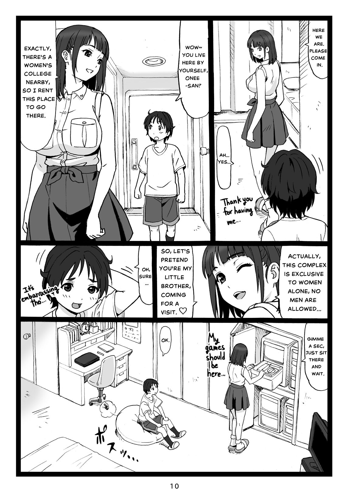 Kouen no Bench ni Suwatteru Kirei na Onee-san ga Boku ni "Ochinchin o Misete" to Itte Kuru no de... | A Pretty Onee-San, that's sitting on a Bench in the Park...suddenly says to Me: . page 10 full