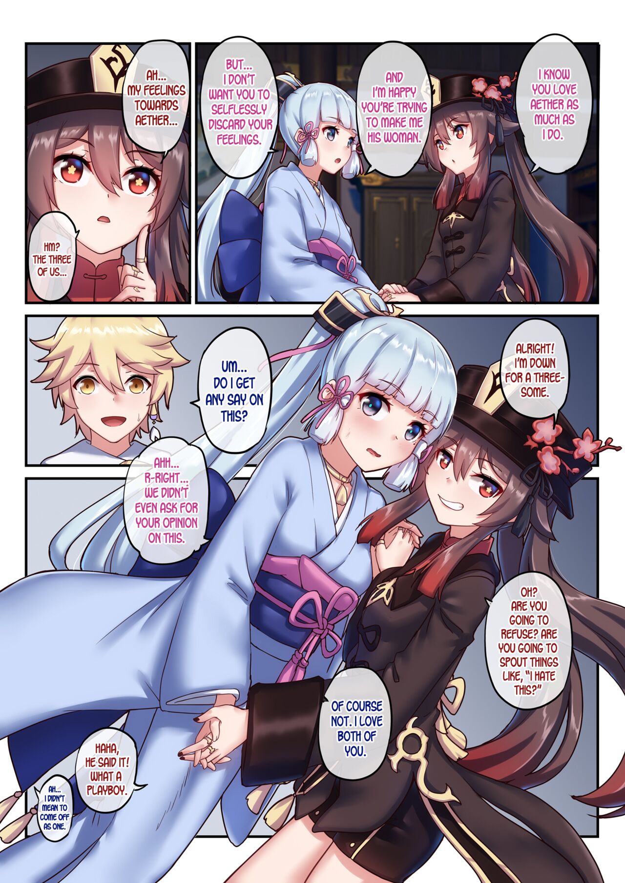 Tabibito no Tsuma de Aru Hu Tao to Kamisato Ayaka | The Traveler's Wives Hu Tao & Kamisato Ayaka page 4 full