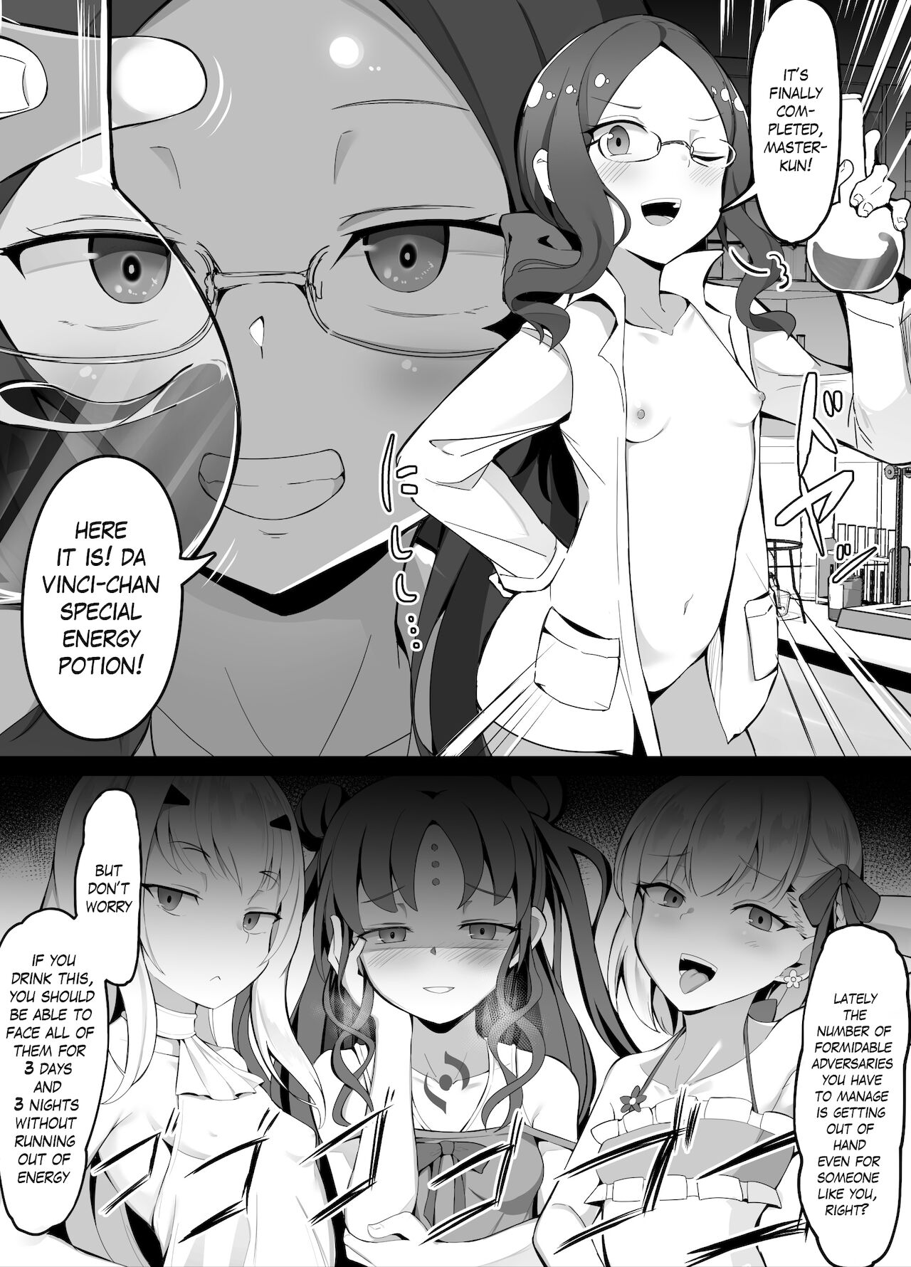 Tai Mesugaki-you Energy Drink o Kaihatsu Shita Loli Vinci-chan | Lolinchi-chan developed an anti-msgk energy drink page 1 full