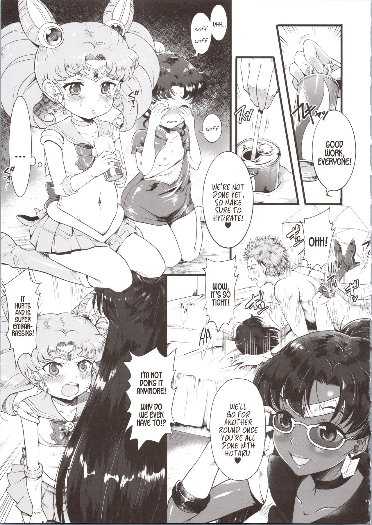 Sailor AV Kikaku ~Fukusuu no Chara Danyuu ni Hard Rinkan & Rankou Doukyuusei no Okazu Hen~ page 4 full