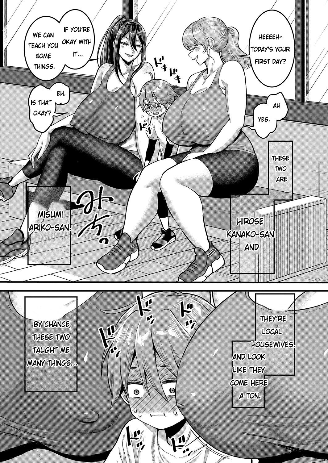 Hentai Hitoduma Jym de Acchi mo Kitaerareru Boku | I Can Train At The Perverted Housewife Gym Too page 3 full