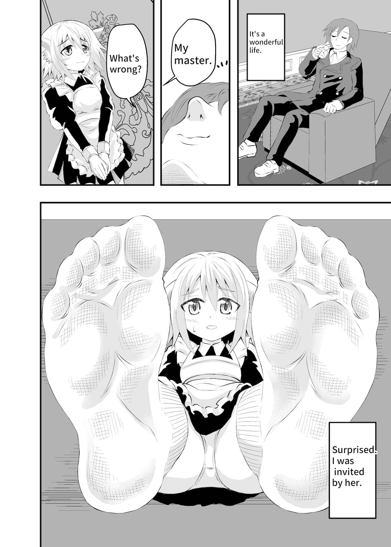 Isekai Maid Ashi Feti Monogatari 2 | Isekai-butler Footfetish story page 4 full