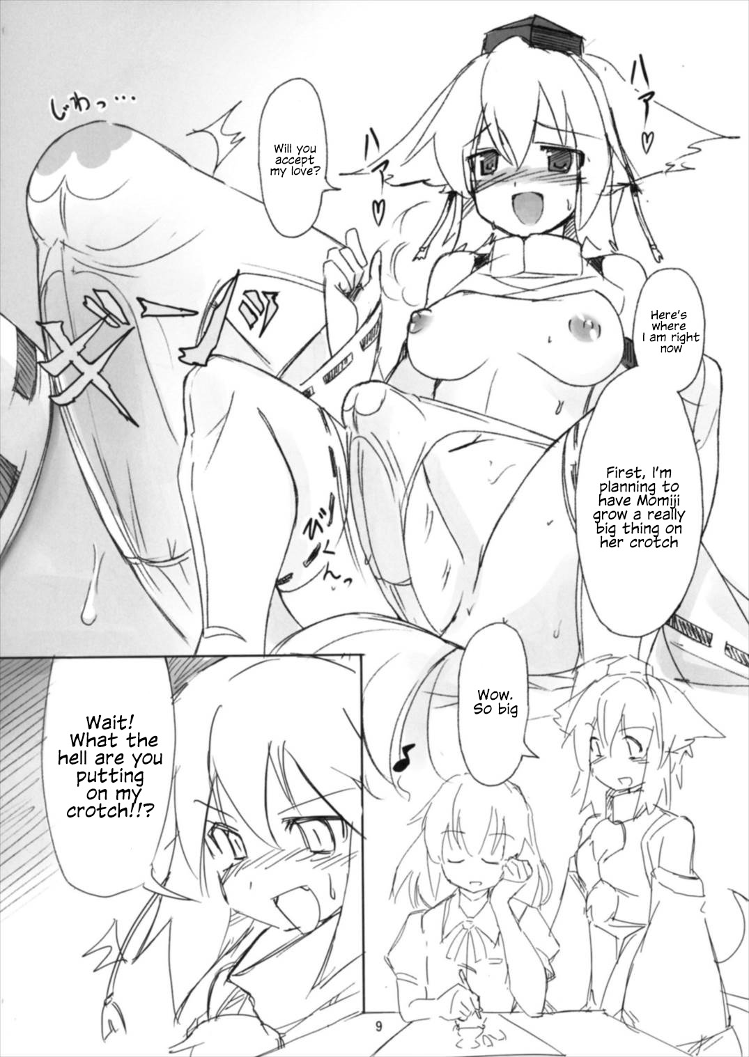 Shameimaru Kyouju no Hiritsuteki Aijou page 9 full