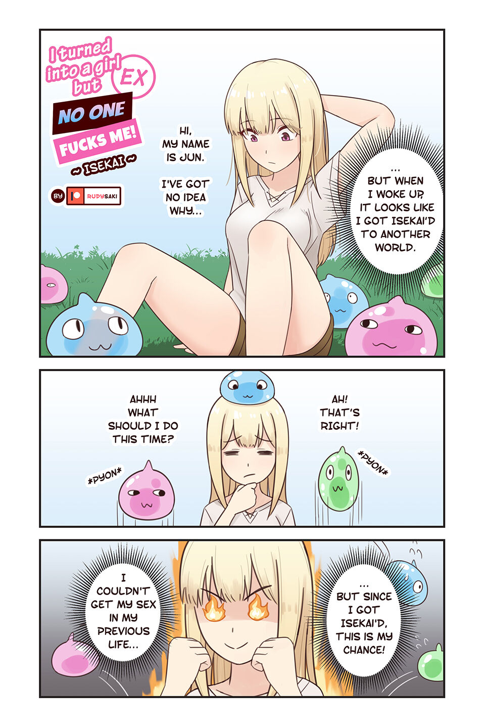 I turned into a girl but NO ONE fucks me ~ISEKAI~ page 1 full