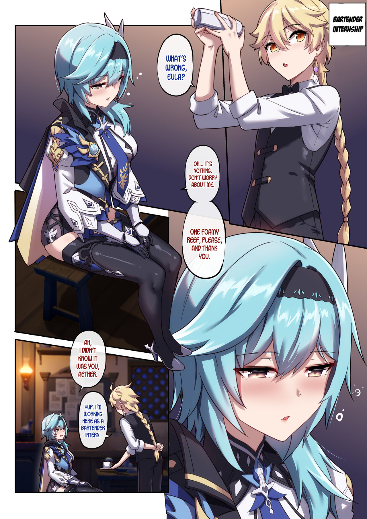 Eula no Yotta Koudou | Eula's Drunken Escapade page 1 full