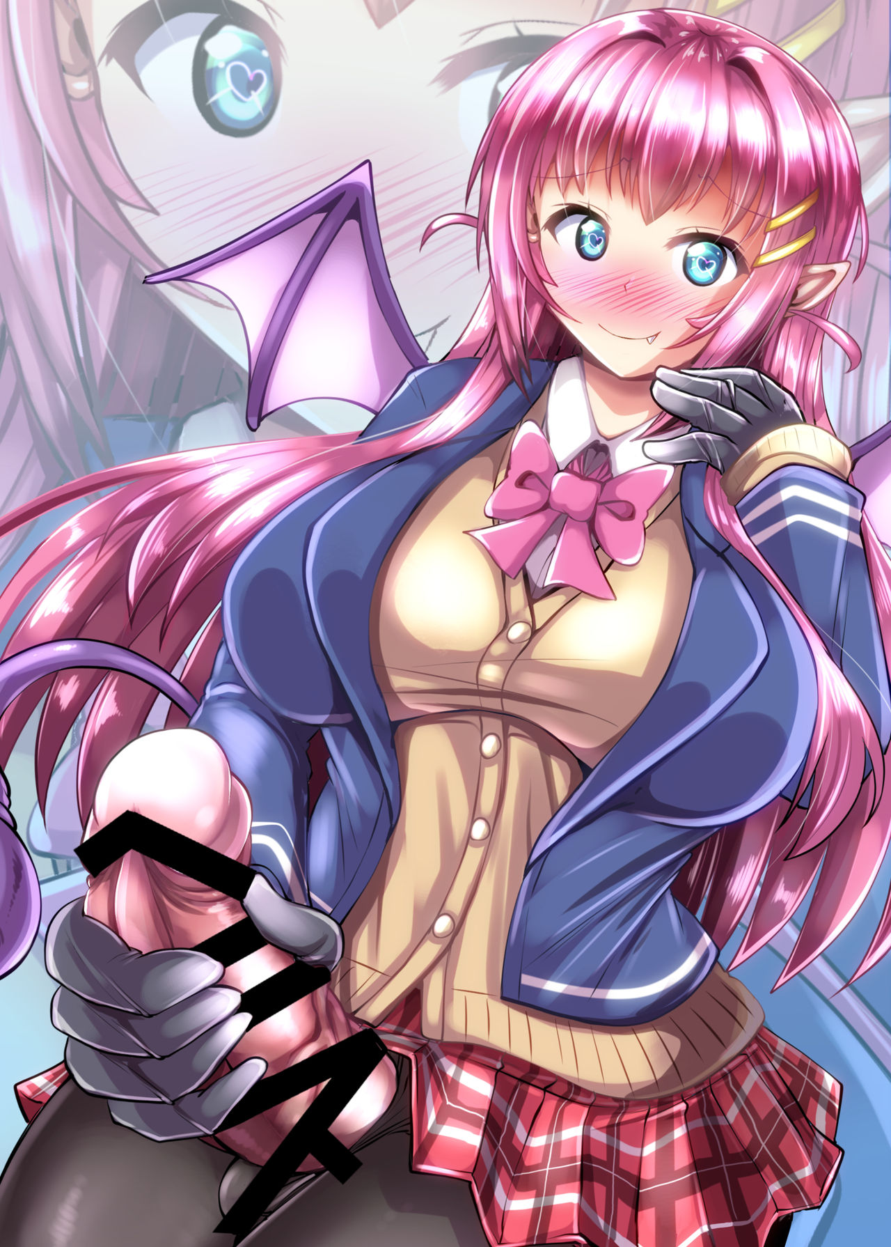 Futanari Kuro Tights no Succubus JK ni Oshiri Horaretai page 2 full