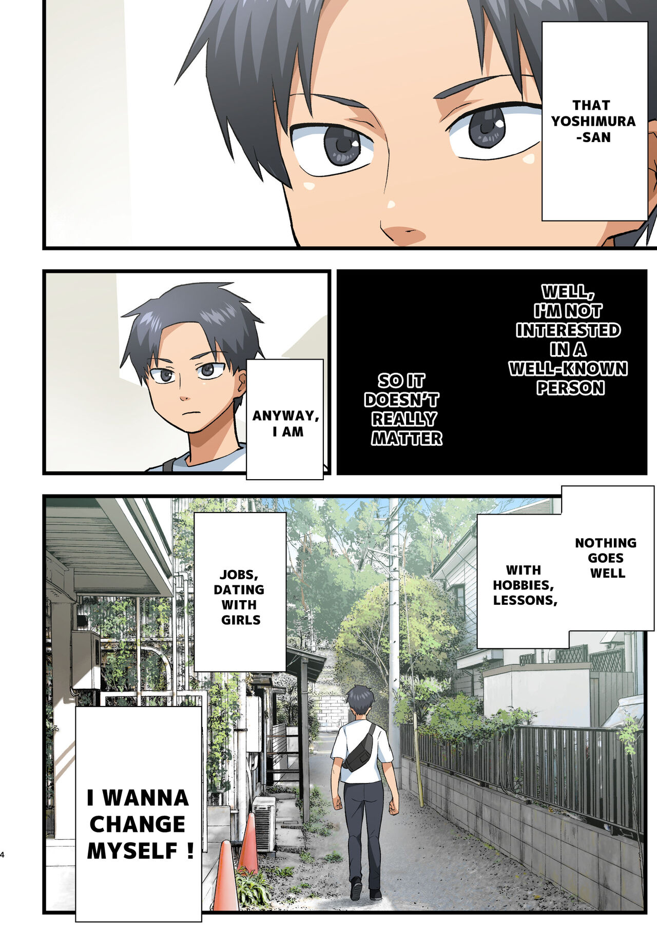 Tatakae! Yoshimura-san! 1 ~Otoko wa Full Bokki Oazuke NTR~ - FIGHT! YOSHIMURA-SAN! 1 - man with full erection on hold page 3 full