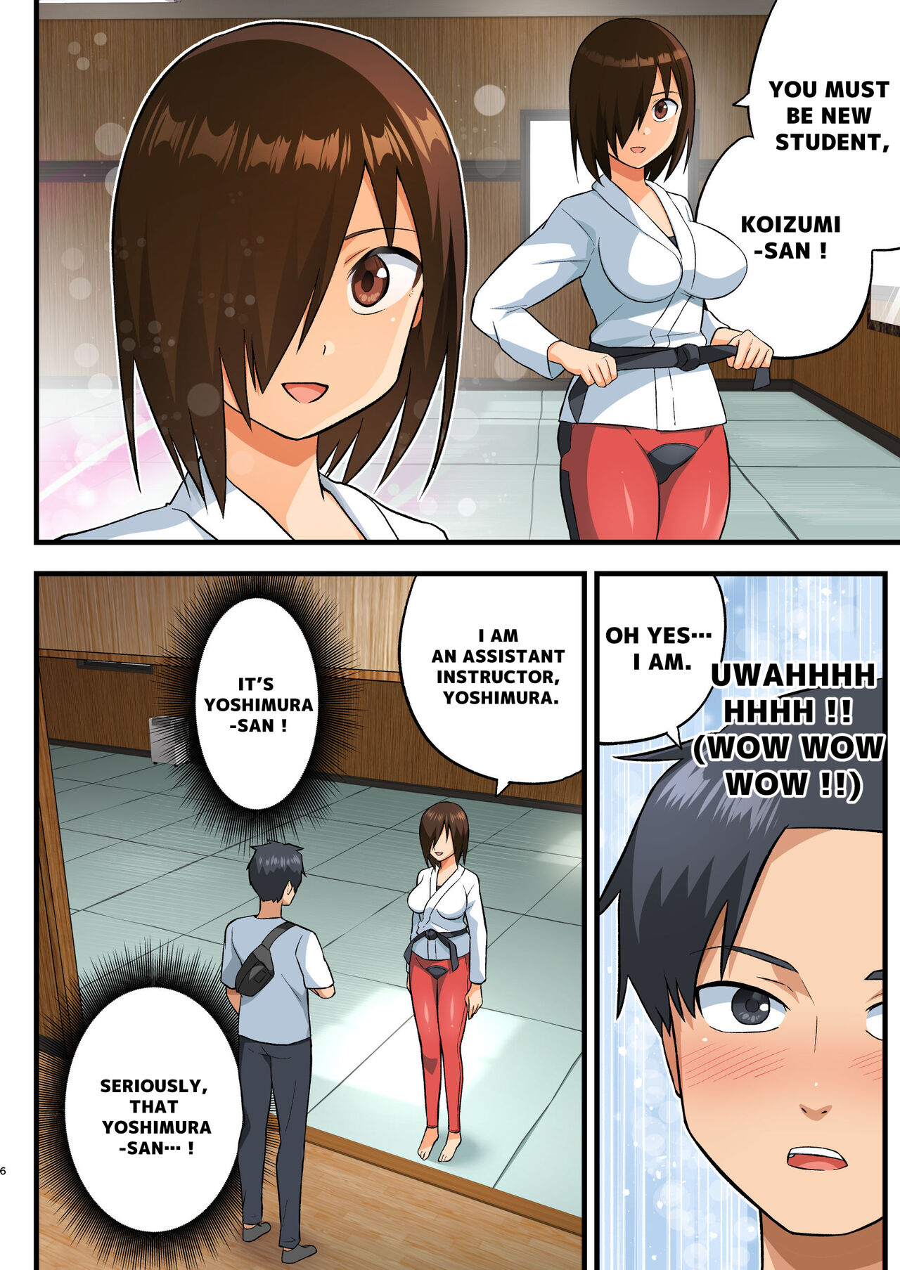 Tatakae! Yoshimura-san! 1 ~Otoko wa Full Bokki Oazuke NTR~ - FIGHT! YOSHIMURA-SAN! 1 - man with full erection on hold page 5 full