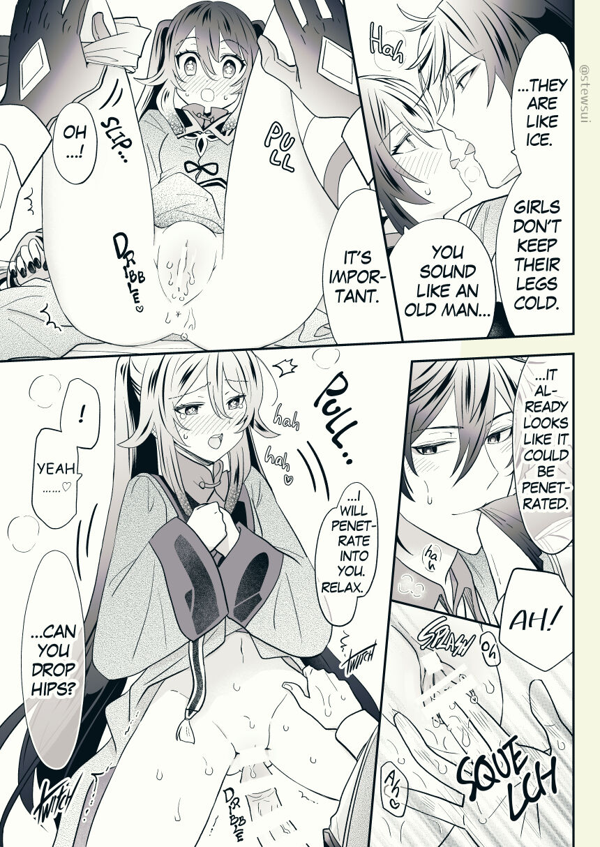 Zhongli x Hu Tao love story hentai doujinshi Ch. 7-8 page 6 full