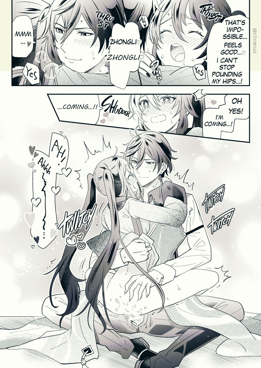 Zhongli x Hu Tao love story hentai doujinshi Ch. 7-8 page 9 full