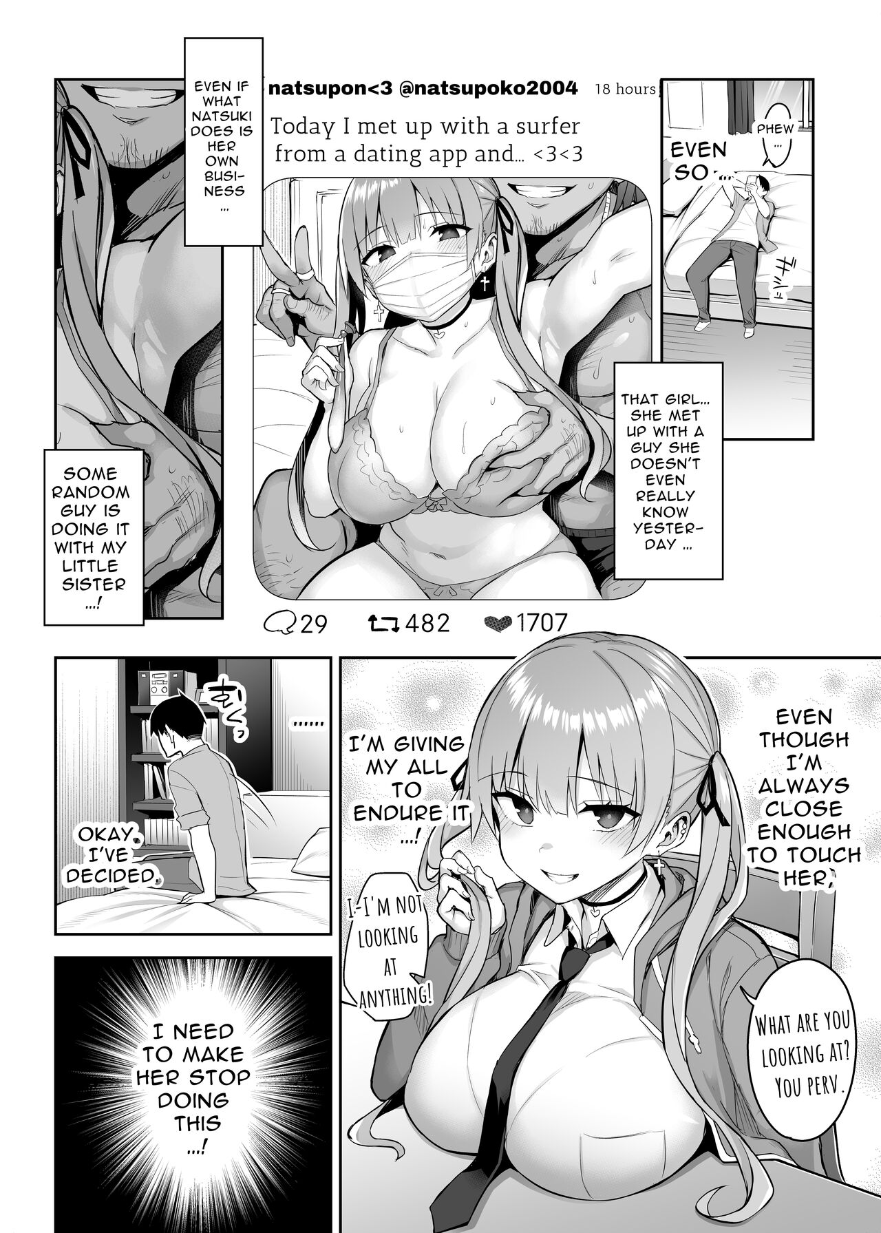 Moto InCha no Kyonyuu Yariman Imouto ga Erosugite, Onii-chan wa Mou...!! 2 | I Can't Handle My Former Bookworm Little Sister Now That She's a Slut! 2 page 10 full
