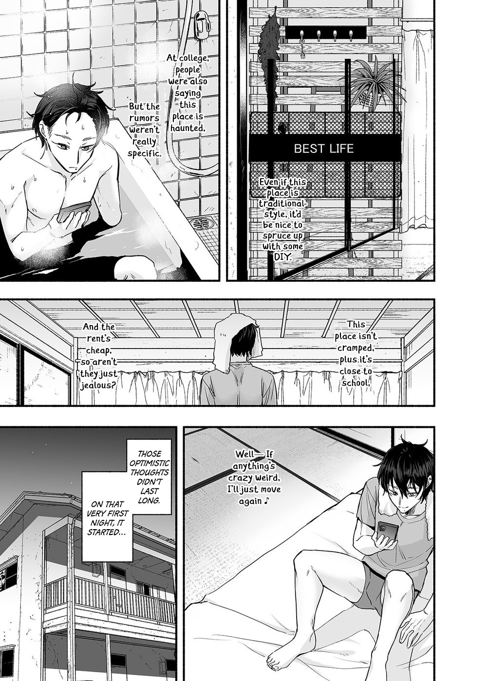 Danshoku Rei no Sumu Apart ~Nonke no Ore ga Mienai Nanika o Hamerarete Mesuiki nanka Suru Wakenai~ | The Apartment in which the Ghost of Sodomy Lives page 6 full