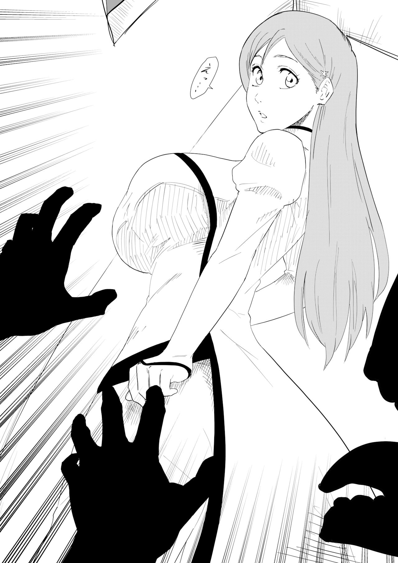 Orihime is attacked by goblin-like hollows page 3 full