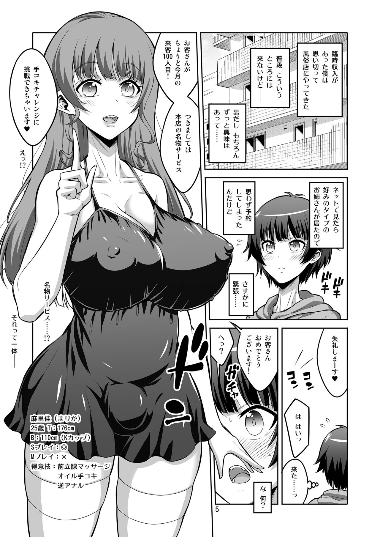 Futanari Fuuzokujou no Wana ni Hamatte, Maso Mesu Otokonoko ni Otosarechaimashita. page 4 full