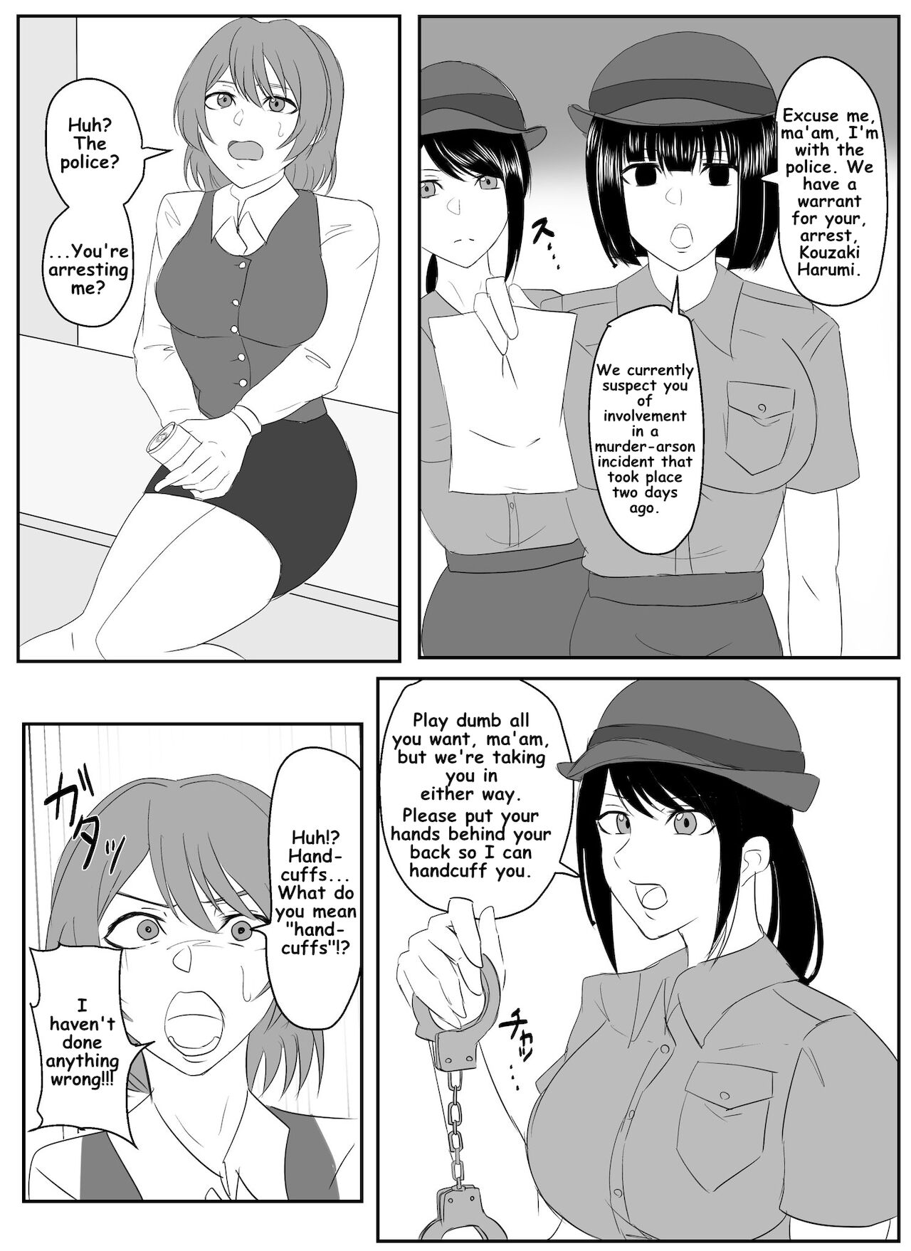 A young lady being arrested 1-8 page 1 full