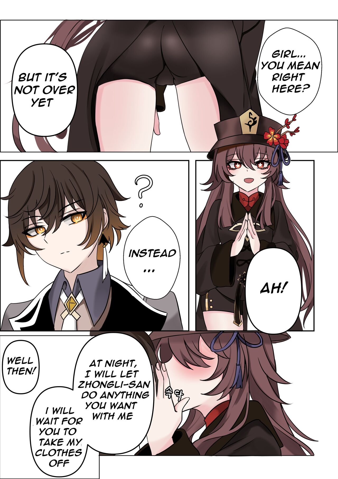 Contract - A Hu Tao x Zhongli Hentai Comic page 9 full