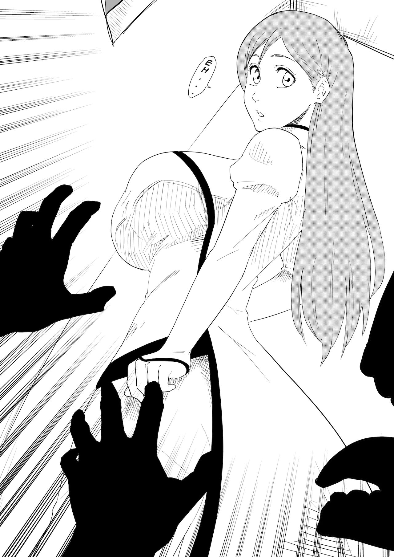 Orihime is attacked by goblin-like hollows page 3 full